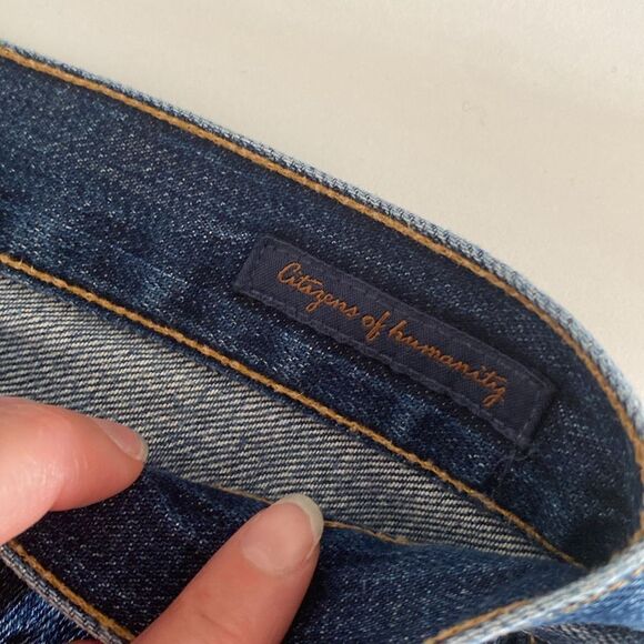 Citizens of Humanity Vintage Y2K Low Rise Mid Blue Tapered Jeans Size 25 - Picture 8 of 16